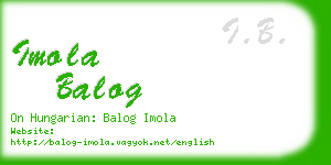 imola balog business card